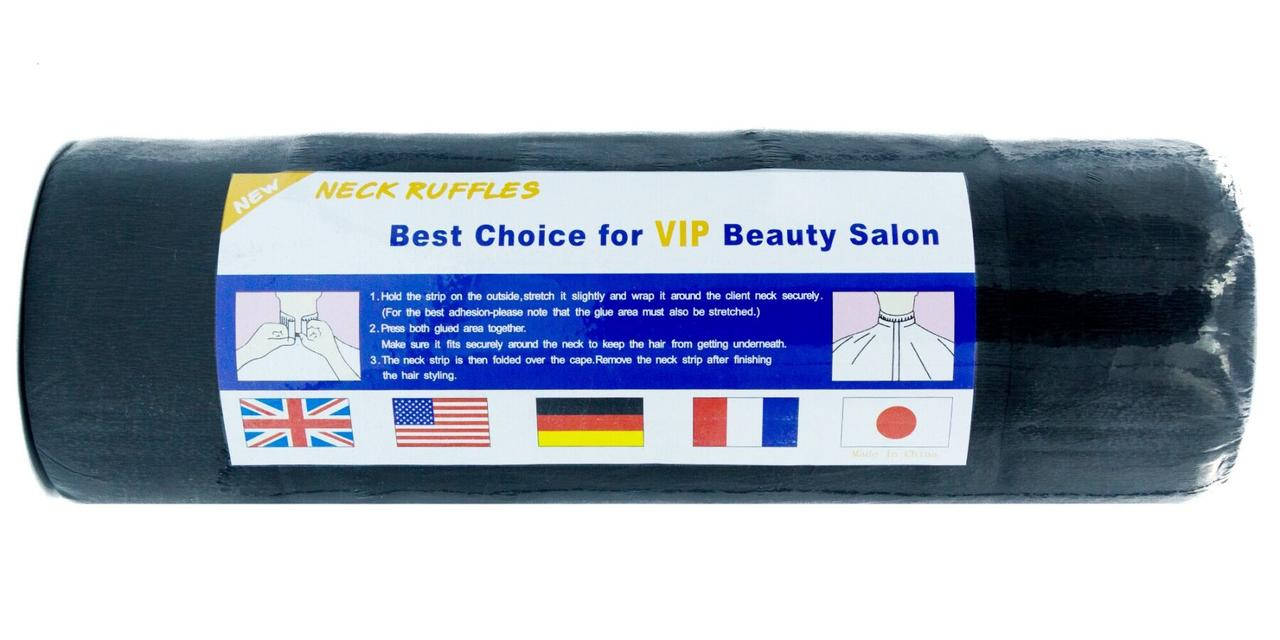 

Воротнички для стрижки одноразовые в рулонах 5 шт черные - упаковка, Черный