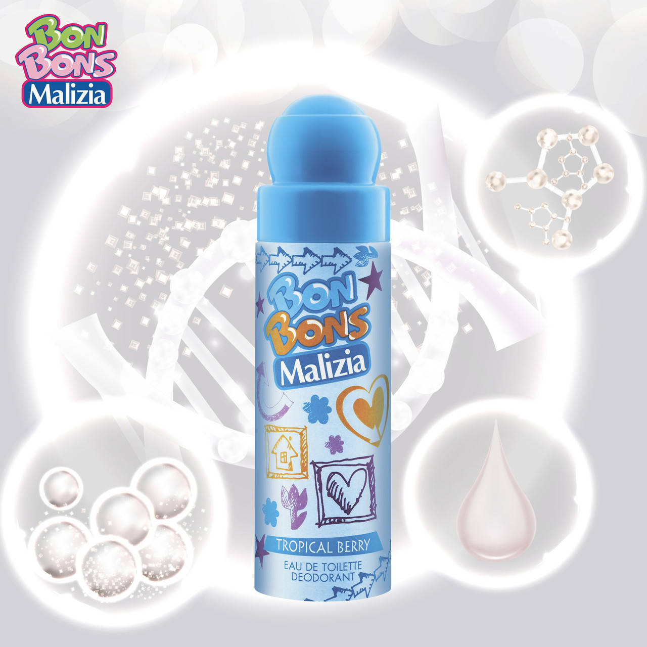 

MALIZIA Bon Bons Вода туалетная дезодорант для детей TROPICAL BERRY 75 мл от MIRATO (Италия)
