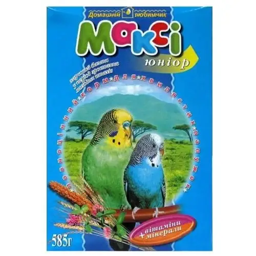 

Макси корм для попугаев юниор, 585 г + мелок