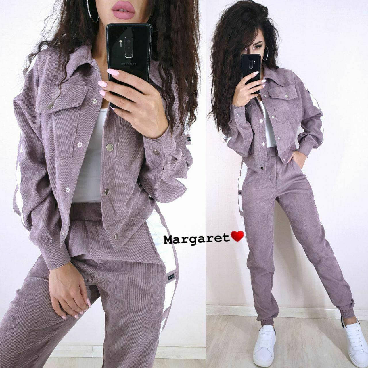 

Женский вельветовый брючный костюм пиджак и брюки (размер: S и М, 6 цветов) замеры на последнем фото