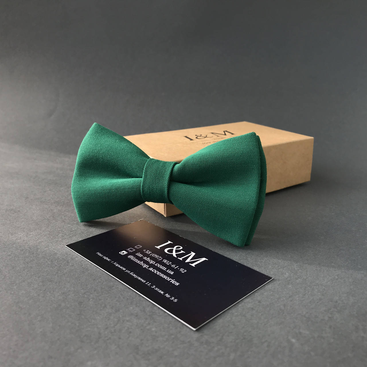 

Галстук-бабочка I&M Craft классический изумрудный (010314), Зелёный