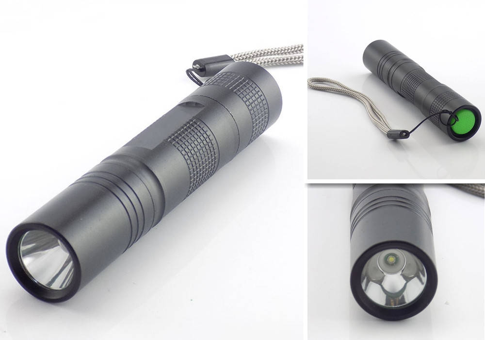 

Ручной карманный мини фонарик (300LM, Q5 led, 5 режимов, 18650*1), Фонарь без батареи, Черный