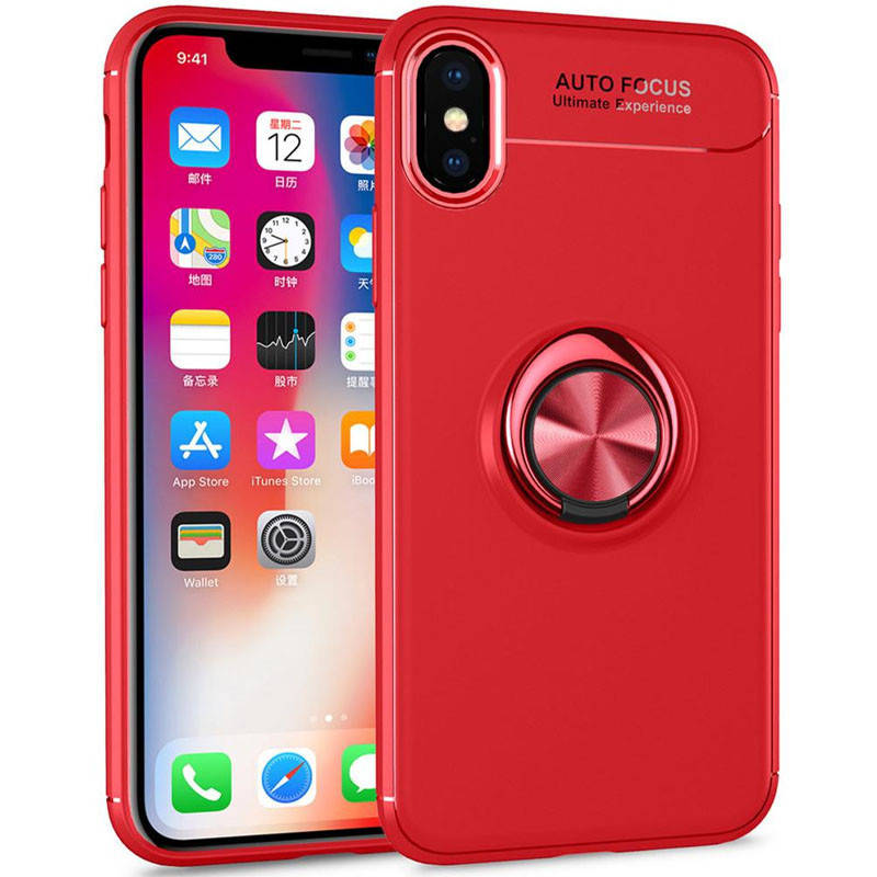 

TPU чехол Deen ColorRing под магнитный держатель (opp) для Apple iPhone X / XS (5.8")