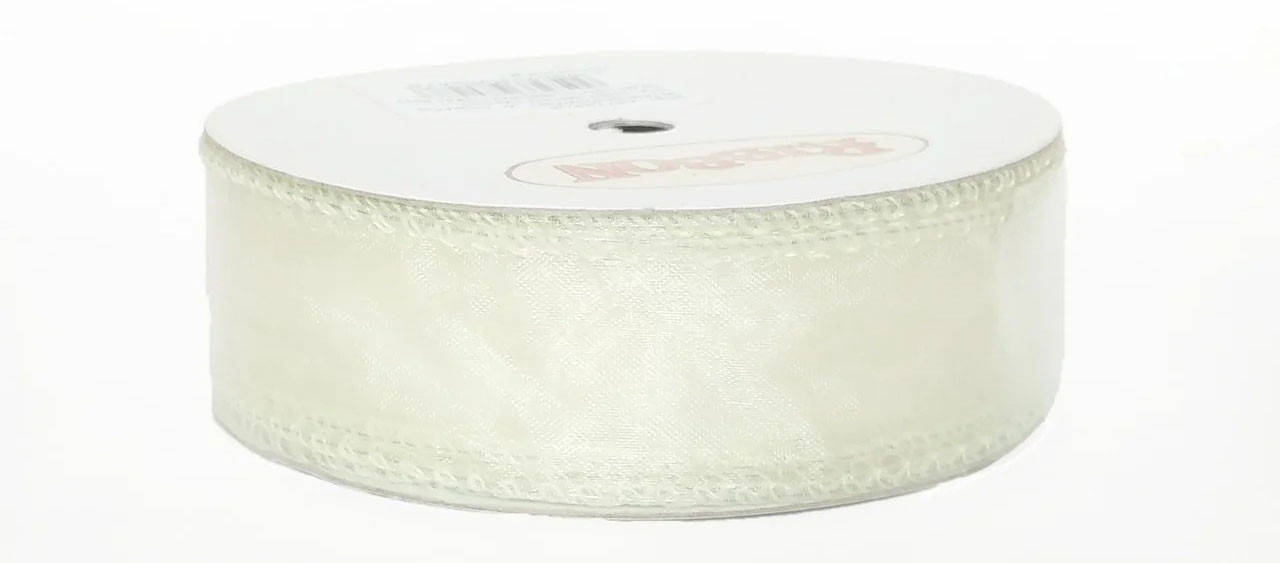 

Лента из органзы (3 см х 10 ярдов) кремовая