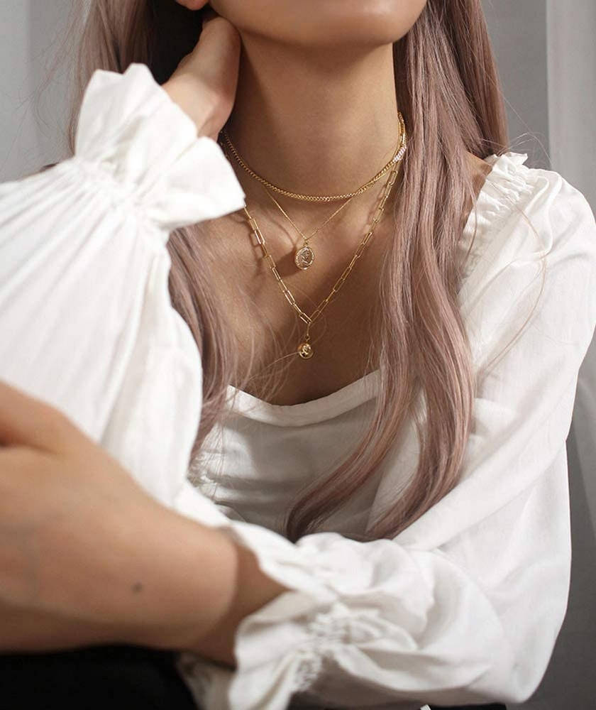 

Подвеска Avora Многослойная Золотая с Монетой и Шаром А-651