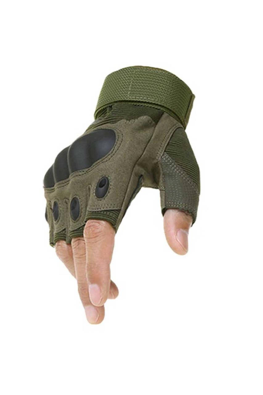 

Перчатки армейские Combat Green беспалые военные без пальцев