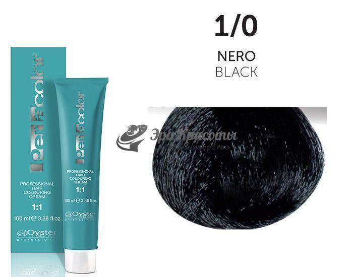 

Стойкая крем-краска для волос 1/0 Чёрный Perlacolor Oyster, 100 мл