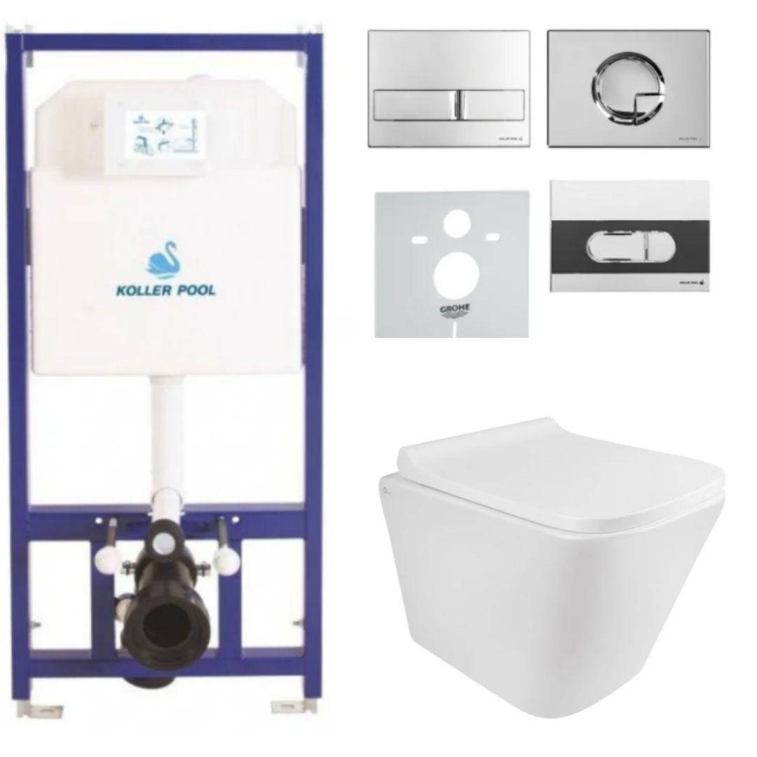 

Комплект 5в1: Инсталляция Koller pool +Безободковый унитаз Qtap Tern + хром клавиша НА ВЫБОР