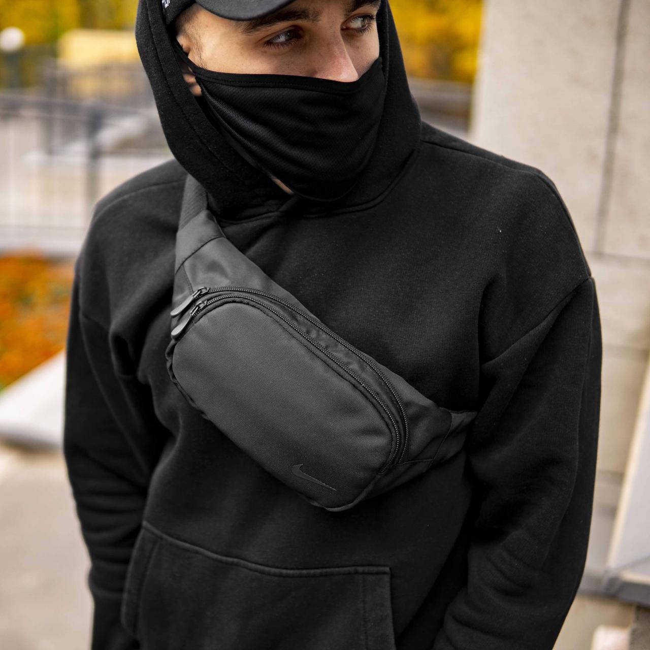 

Мужская поясная сумка бананка Nike Ten (найк), Черный
