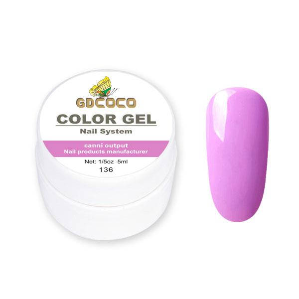 

Гель-краска GDСосо Color Gel 136 Нежно розовый 5 ml