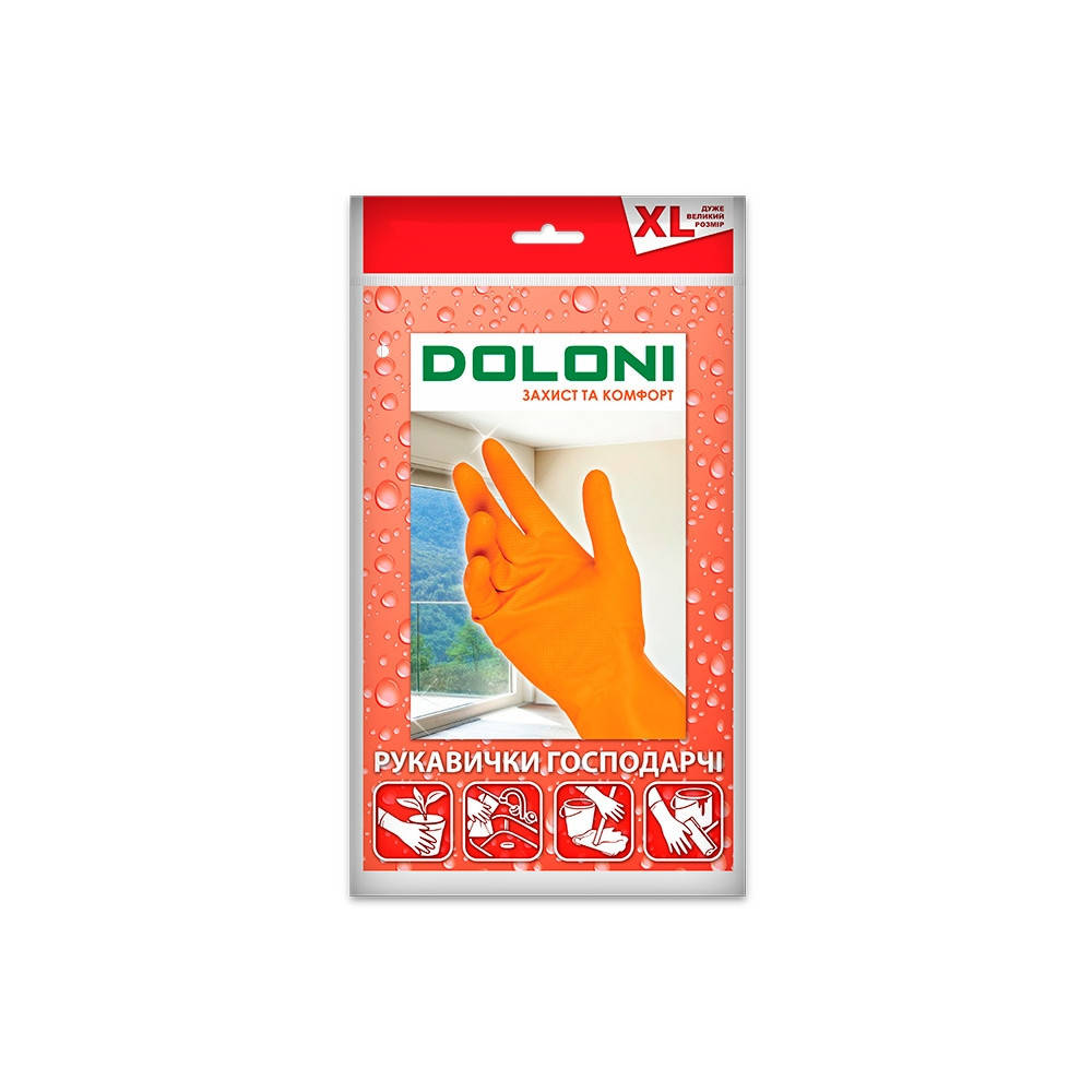 

Перчатки DOLONI (4563) хозяйственные XL (12/144шт/меш.)
