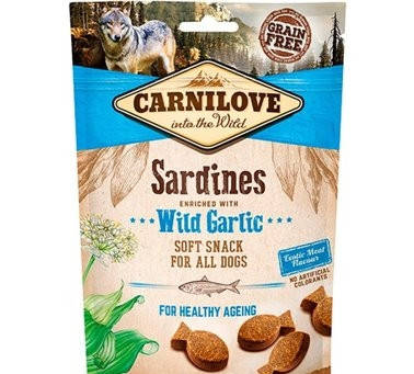

Лакомства для собак Carnilove DogSemi Moist сардина чеснок 200 г