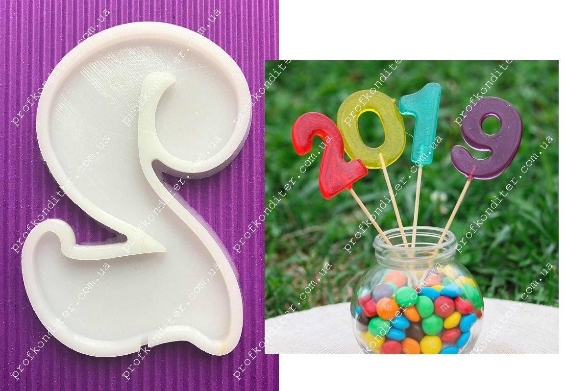 

ЭКСКЛЮЗИВ! Силиконовый Молд для леденцов "Цифра 2 - 9см"