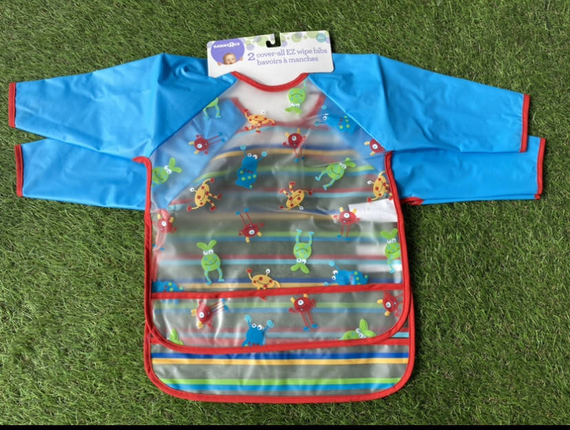 

Слинявчик 1 шт фартух з ковшем для їжі на липучці слюнявчик