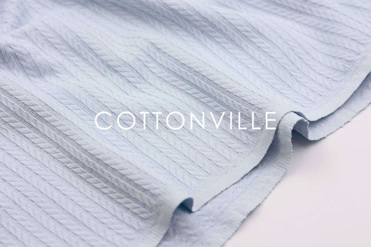 

Хлопок пике косичка 240 см Нежно-голубой