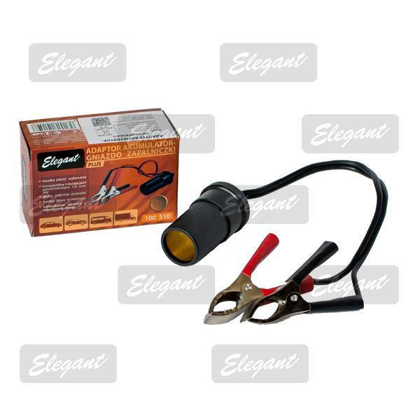 

Переходник клем\прикурка "Elegant" 101510 12/24V АДАПТЕР АККУМУЛЯТОР-ПРИКУРИВАТЕЛЬ