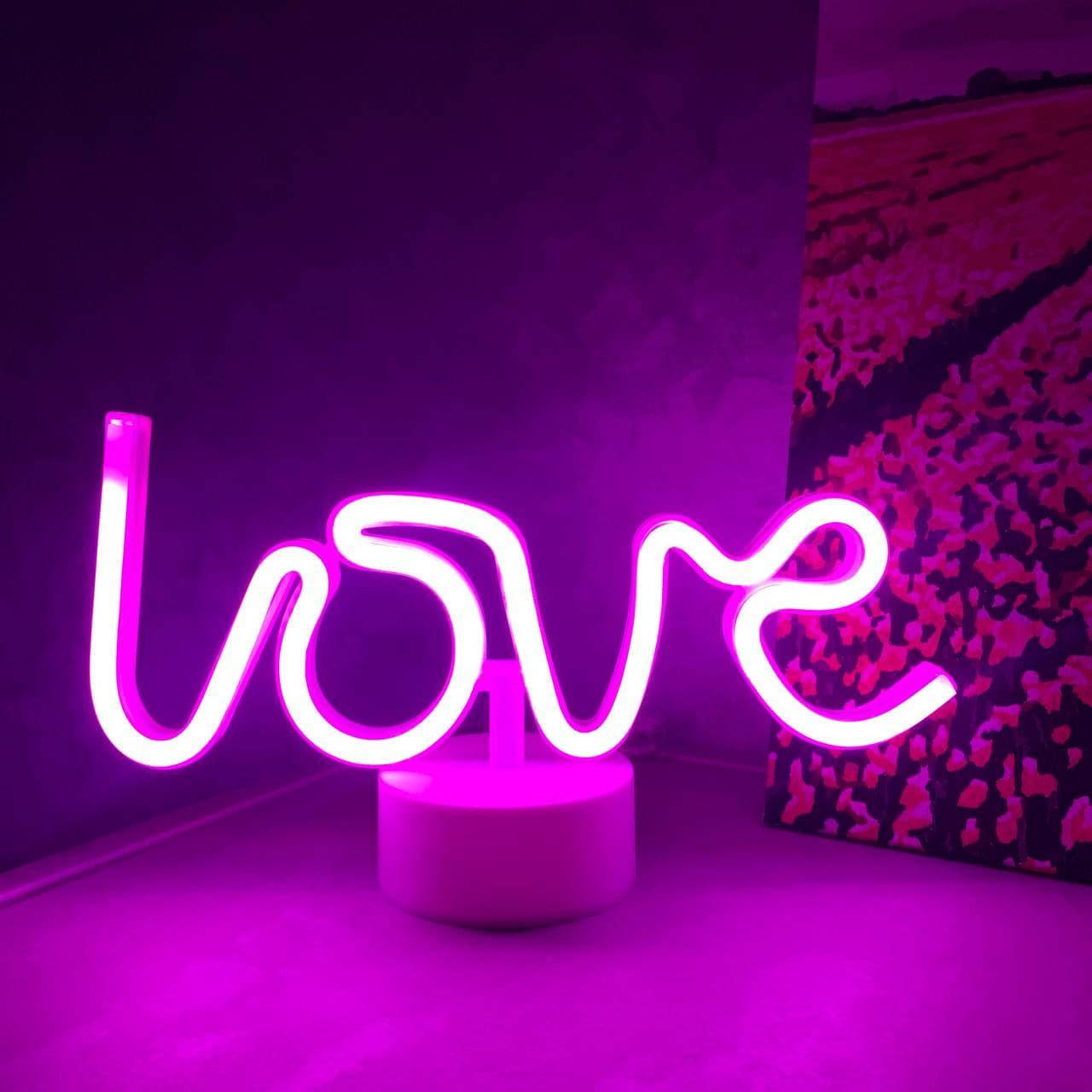 

Неоновый светильник Love, ночник, лампа неоновая, Разные цвета