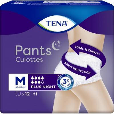 

Памперсы трусы ночные для взрослых Tena Pants Plus Night, размер М, 12 шт, взрослые подгузники (7322540839913)