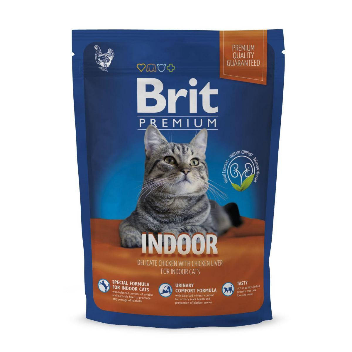 

Сухой корм Brit Premium для котов, живущих в помещении 1,5кг