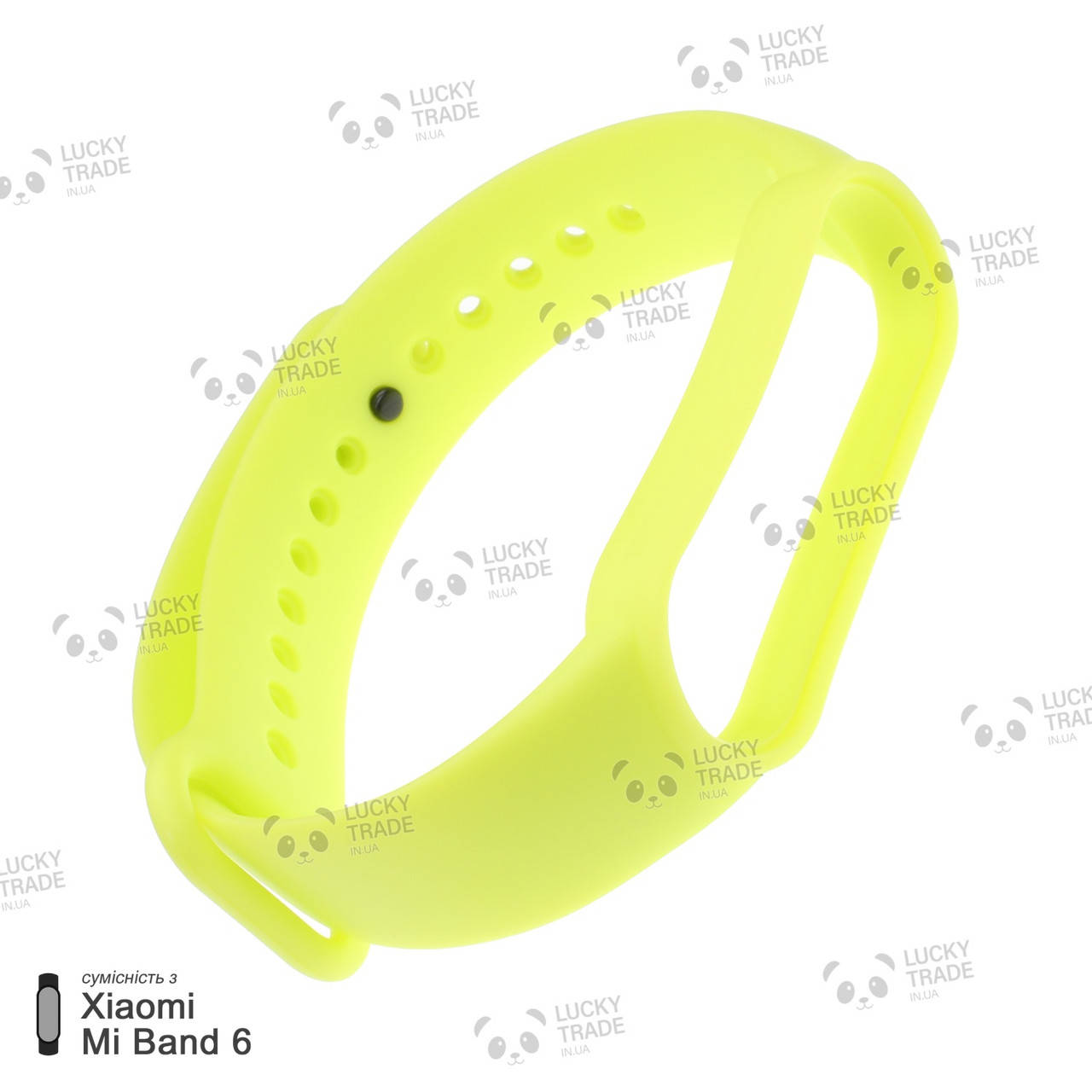 

Ремешок Xiaomi Mi Band 6 силиконовый однотонный браслет Light Салатовый [241901]