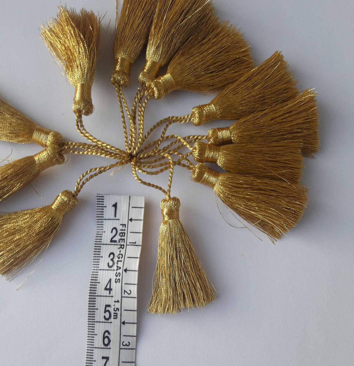 

Китиця декоративна маленька золото 4-5см, 1 шт., Золотистый