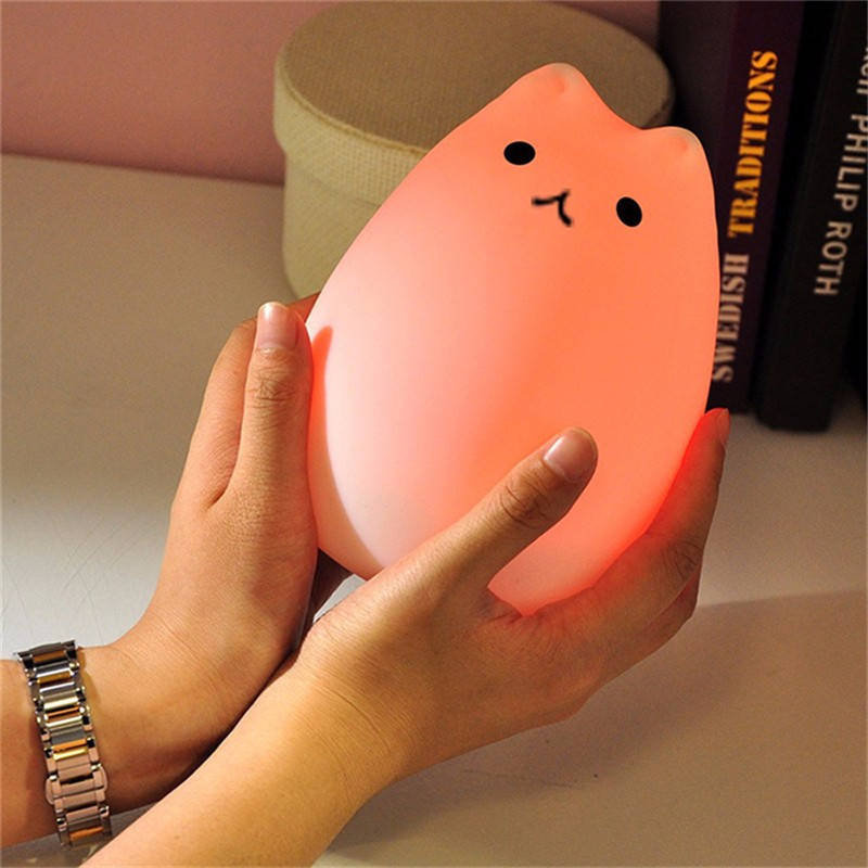 

Детский ночник Kitty Silicone Lamp, LED лампа, светильник силиконовый кошечка