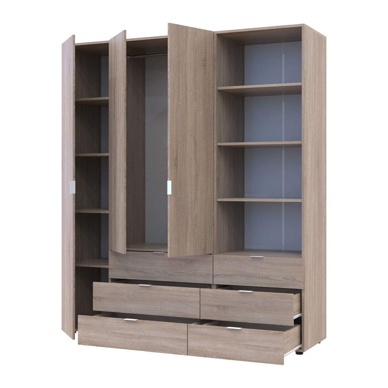 Шафа для одягу Doros Гелар Дуб сонома 3ДСП з пеналом 176.2х49.5х203.4 (42005181) 3