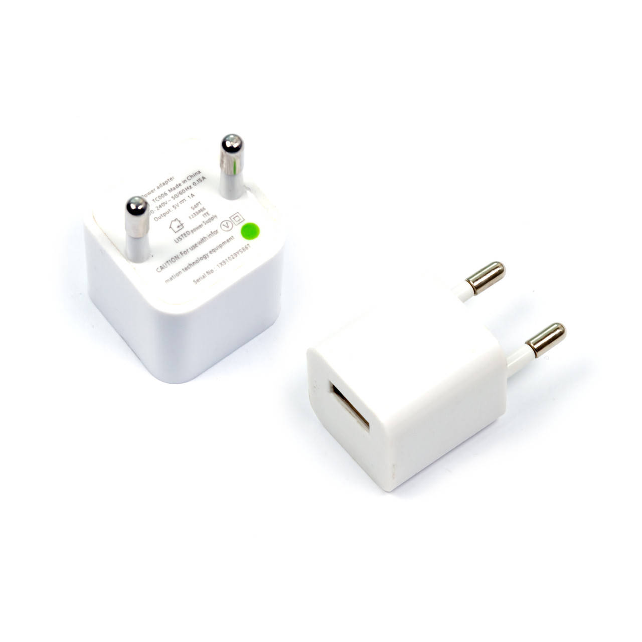 

Зарядное устройство USB 1A белое, Белый