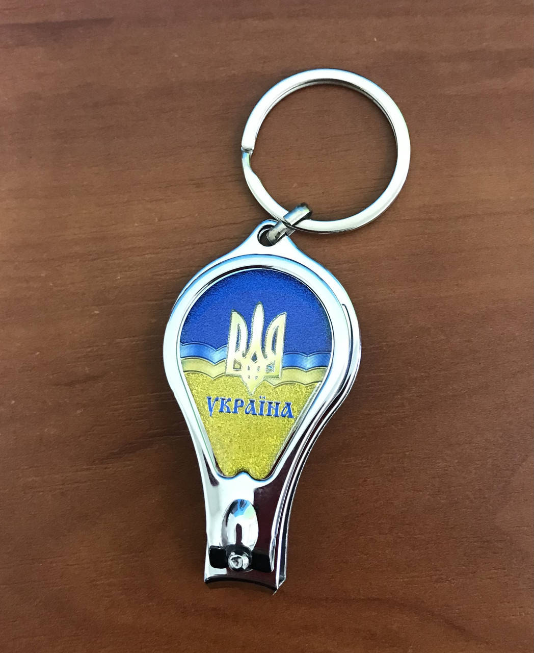 

Брелок металлический с щипчиками и открывашкой "Украина", Разные цвета