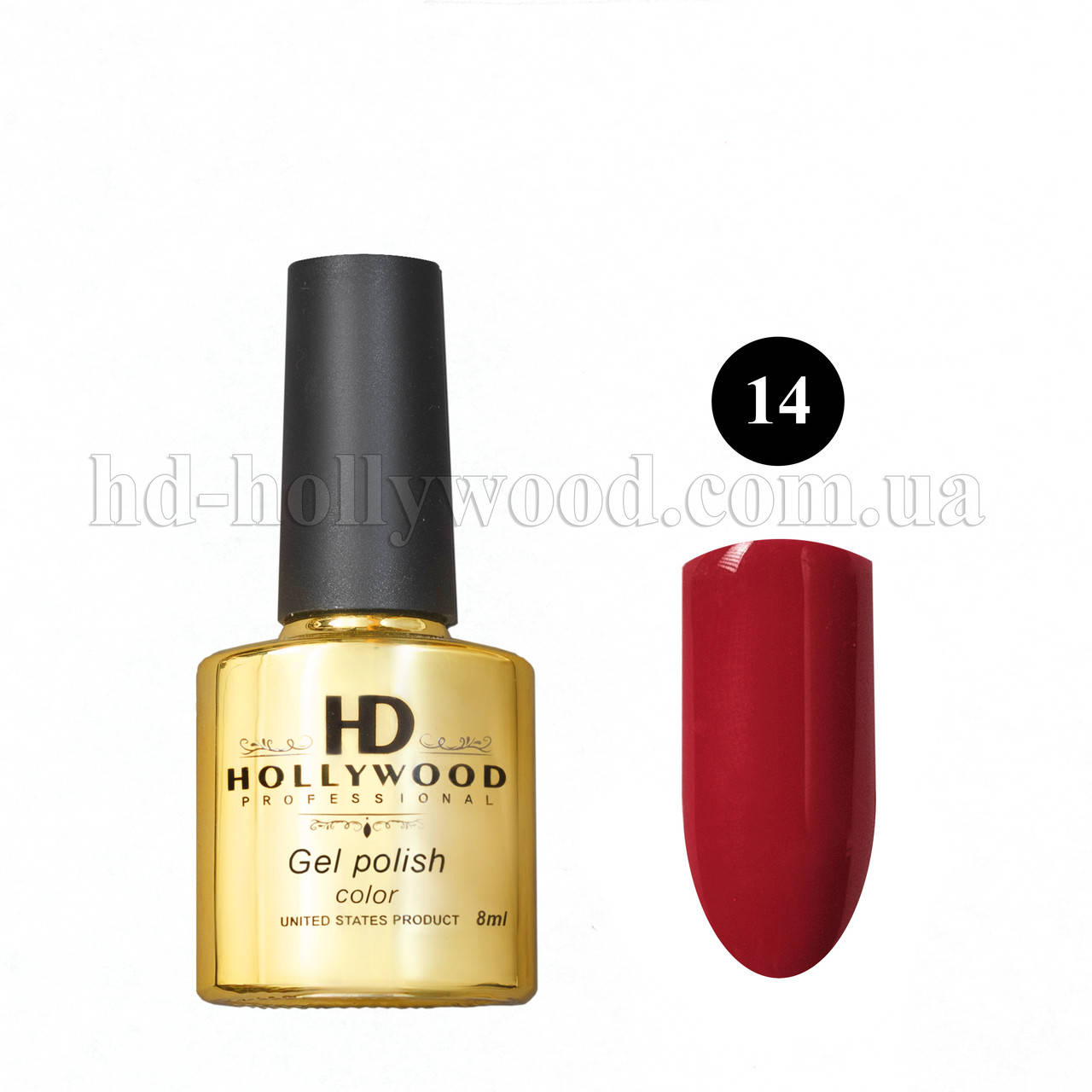 

Гель лак 14 Красный Плотный HD Hollywood 8 ml