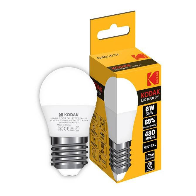 

Лампочка Kodak G45 6W E27 4100K