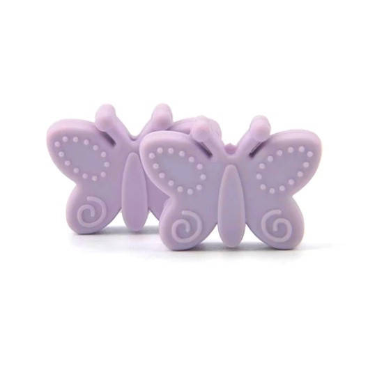 

Бабочка бусина силиконовая Лавандовый