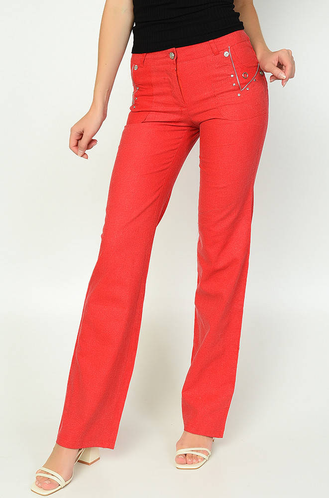 

Штаны женские красные 134329P, Красный