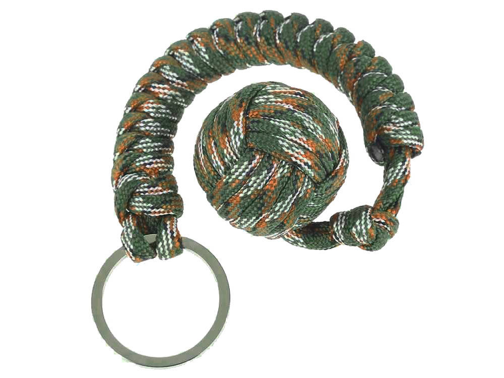 

Брелок для самообороны Кулак обезьяны из паракорда Зеленый