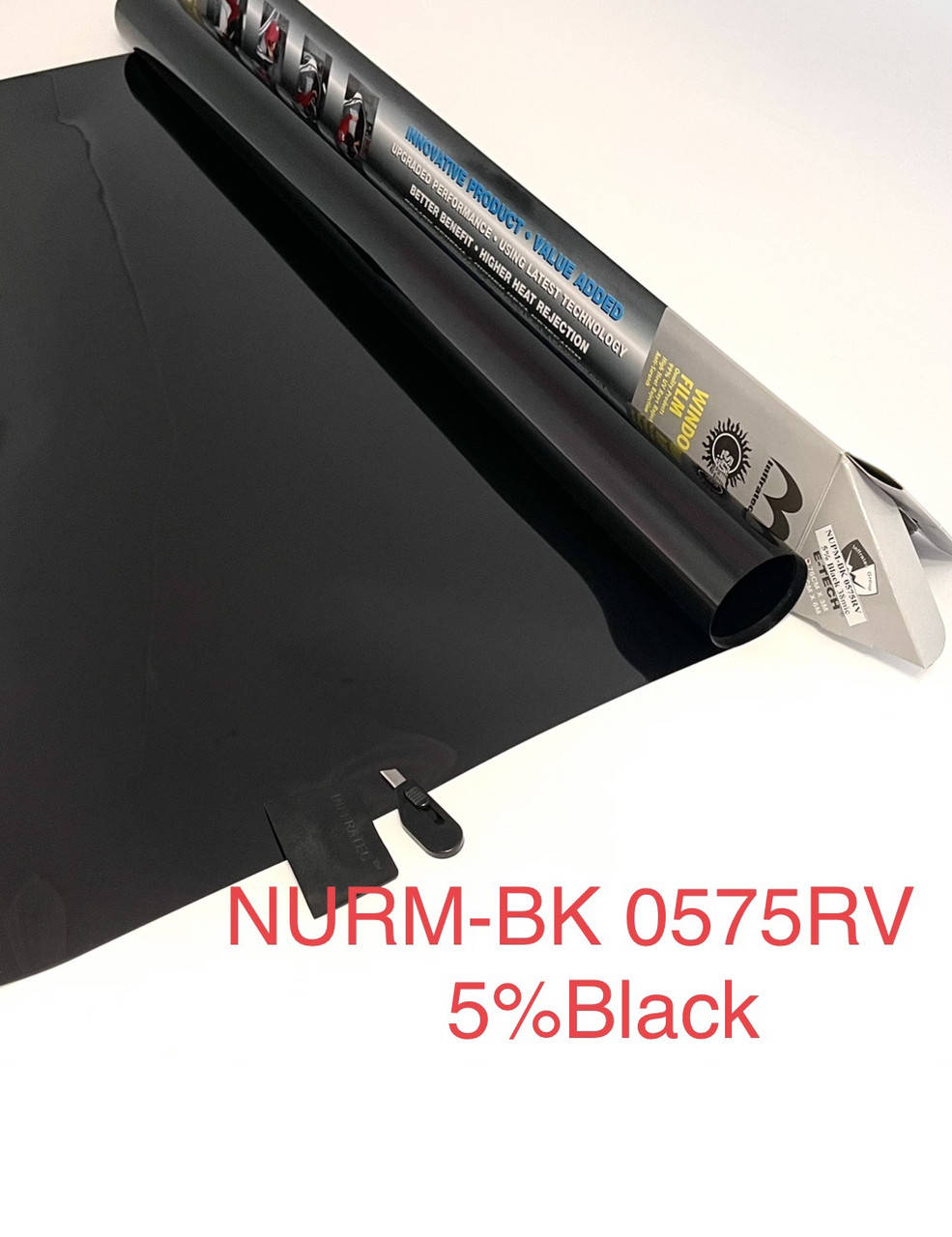 

5%Black 76см х 3м плёнка на авто Solux не царапка многослойная, Черный
