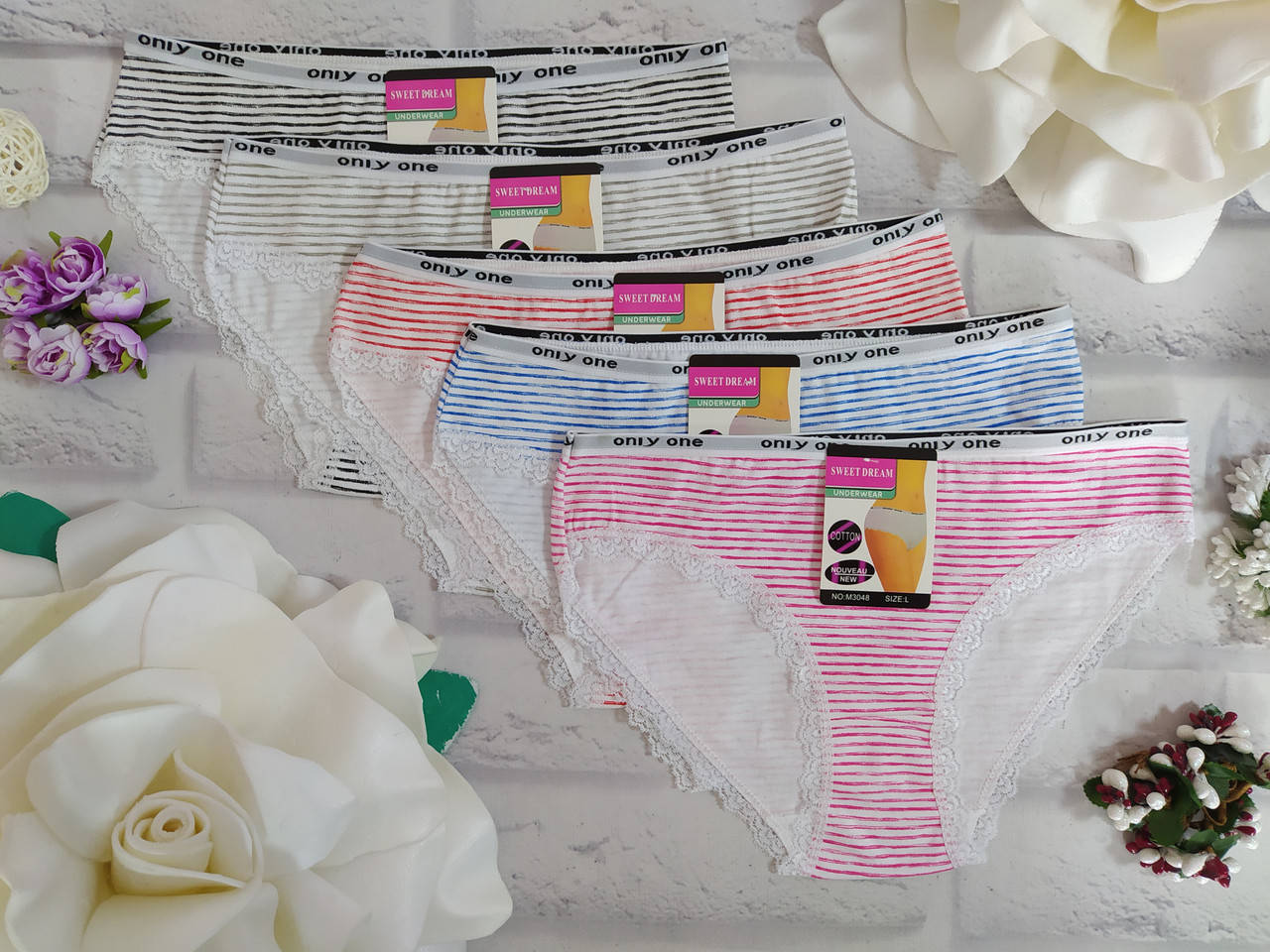 

Трусы женские L 44-46 хлопок норма SD Остатки SO-3048, Разные цвета