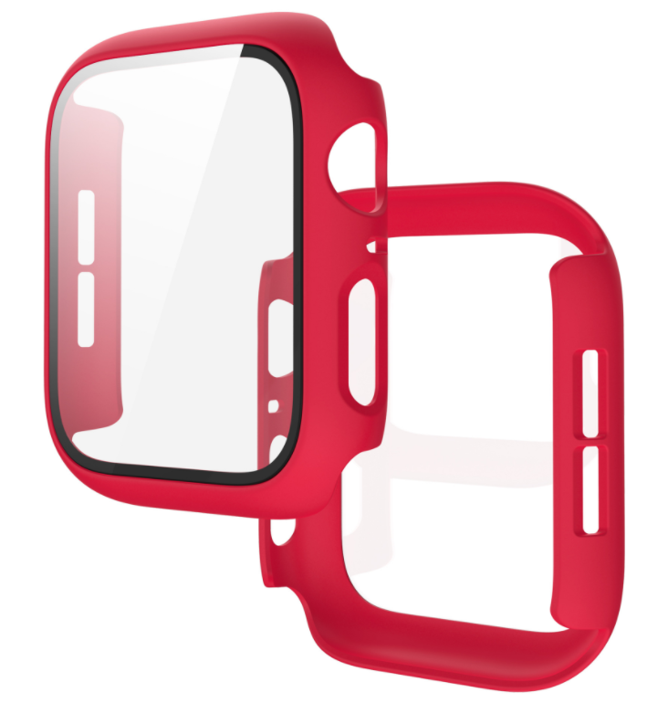 

Чехол-накладка DK Пластик Soft-Touch Glass Full Cover для Apple Watch 44mm (red)