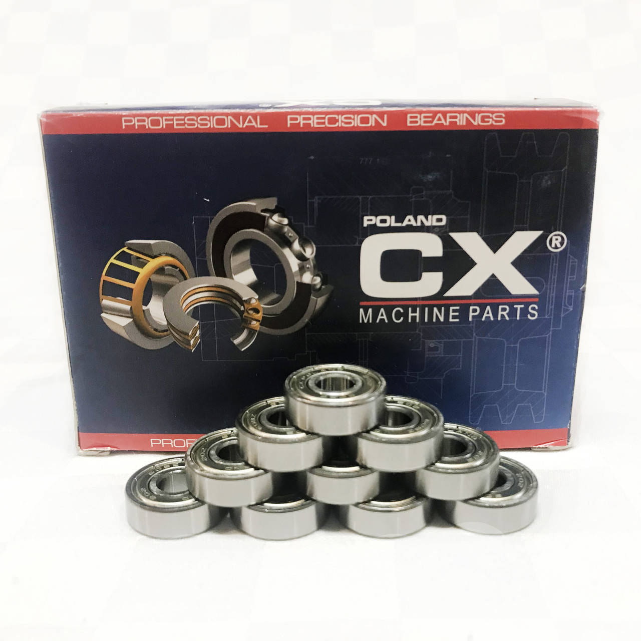 

Подшипники для роликовых коньков,самокатов,скейтбордов 10шт.CX POLAND (608- ZZ)