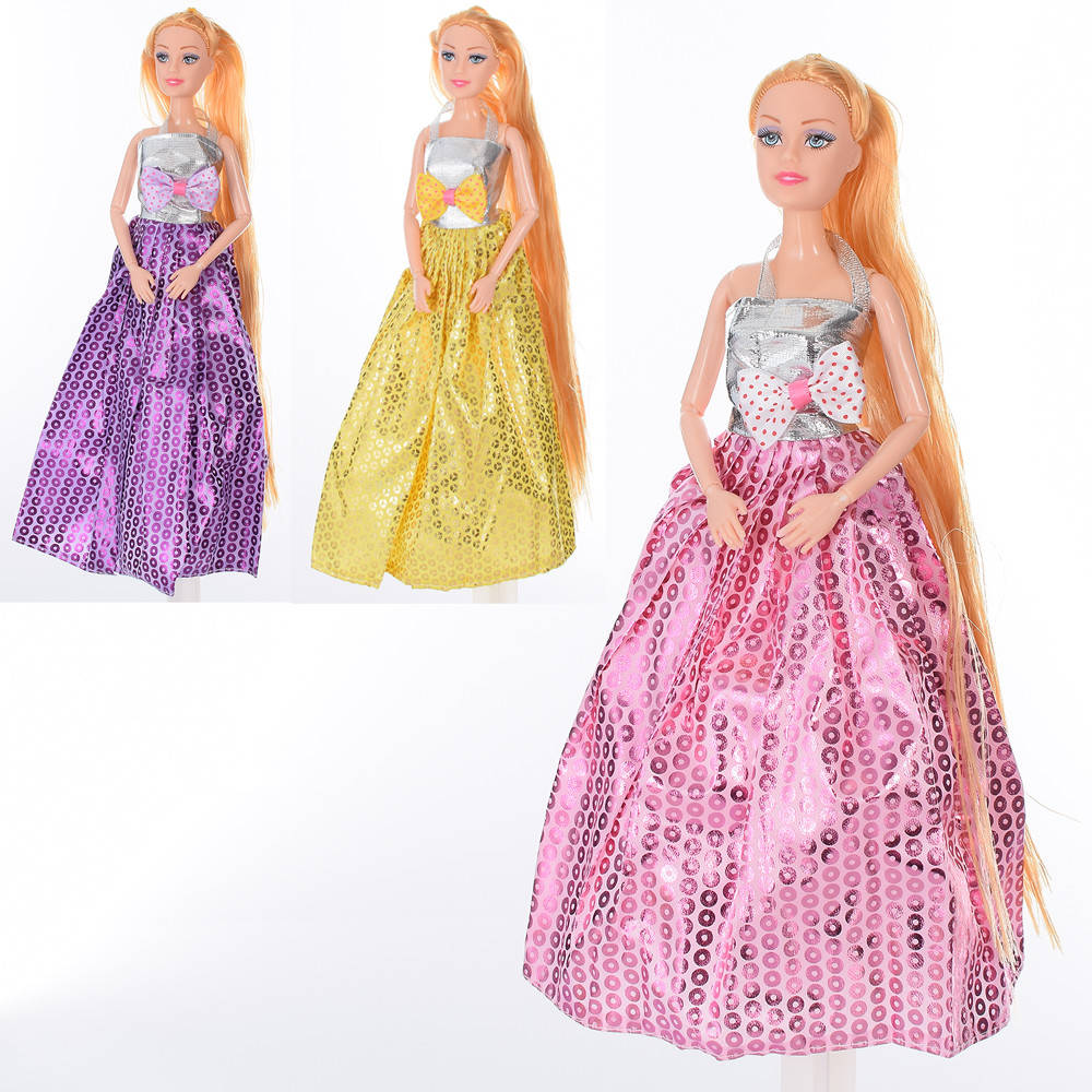 

Кукла шарнирная, 29см, длинные волосы, 3 цвета, пак. 18*29*4см (200шт)