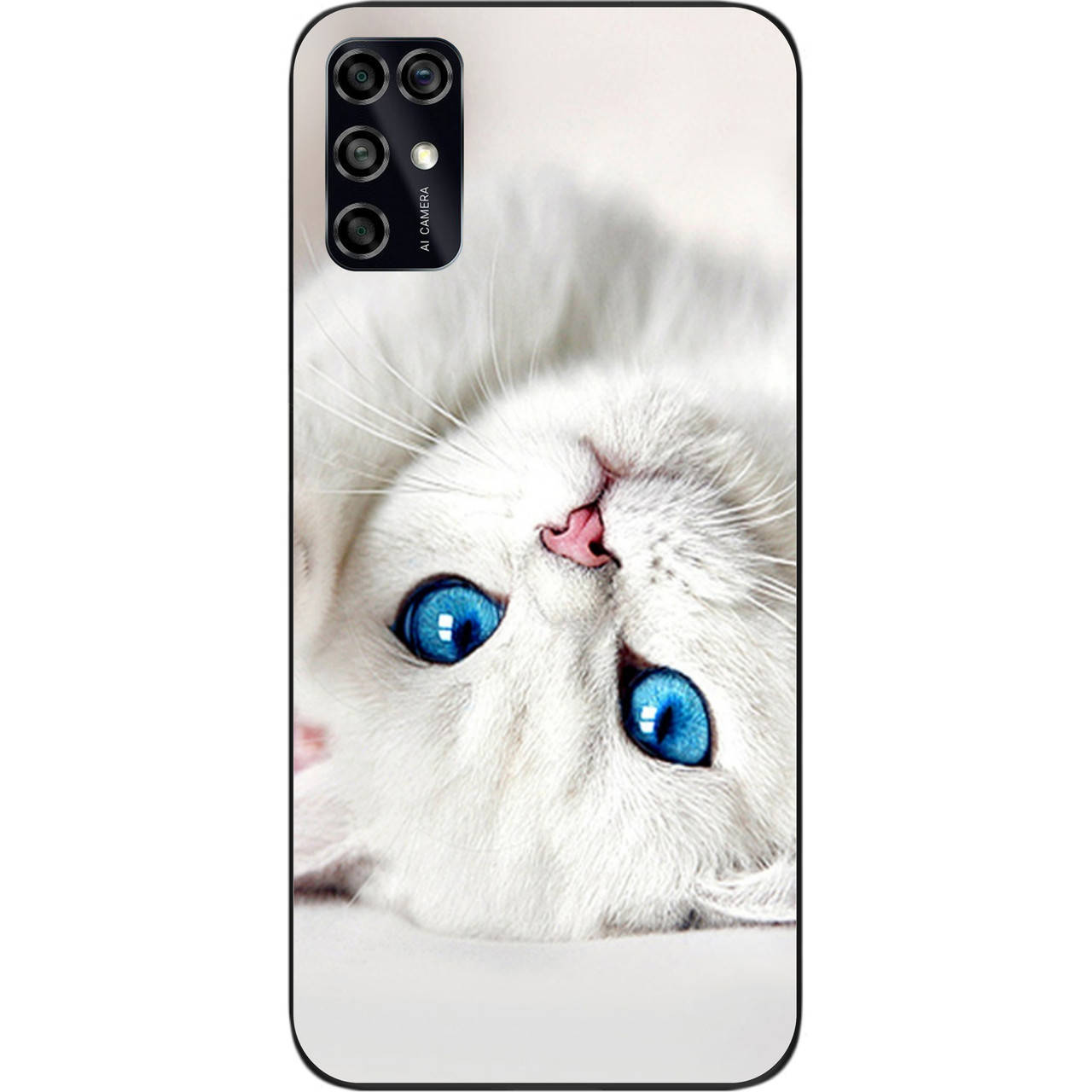

Силиконовый чехол для ZTE Blade V2020 Smart с картинкой Белый кот