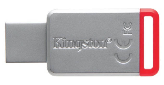 

USB Флешка (Флэш-накопитель) 3.1 Kingston DT50 32GB Серебристый/ Красный (DT50/ 32GB)