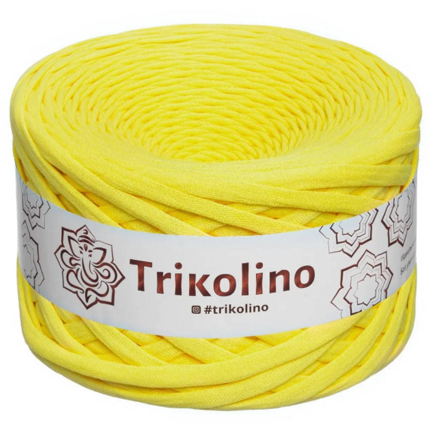 

Trikolino (Триколино) 7-9 мм 100 м зеленый лимон Трикотажная пряжа, нитки для вязания., Лимонный