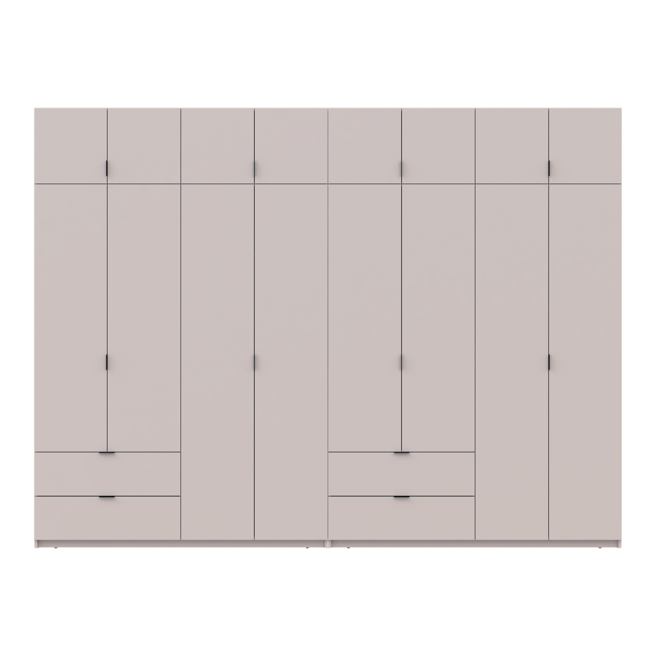 Розпашна Шафа для одягу Doros Лукас Кашемір 4+4 ДСП 320х50х240 (42005128) 4