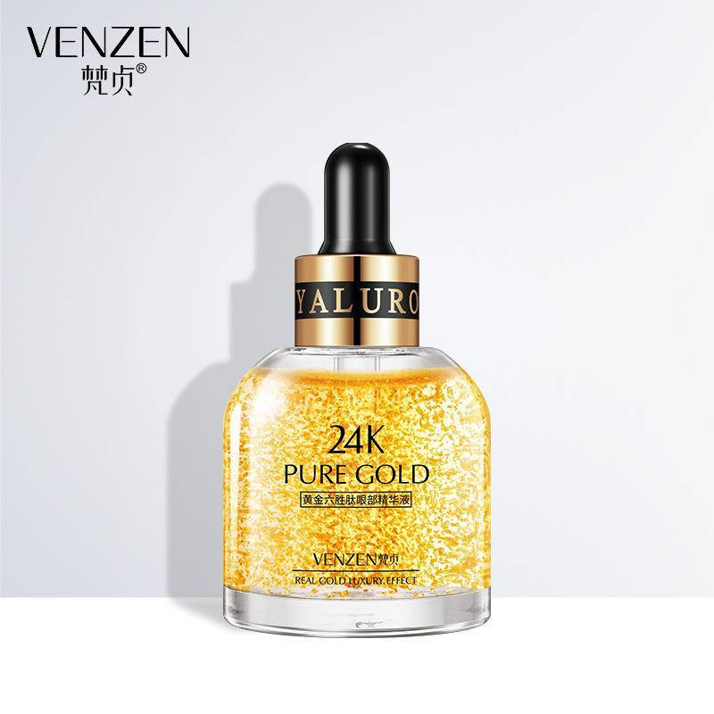

Сыворотка омолаживающая для век с пептидом и золотом venzen pure gold 24k