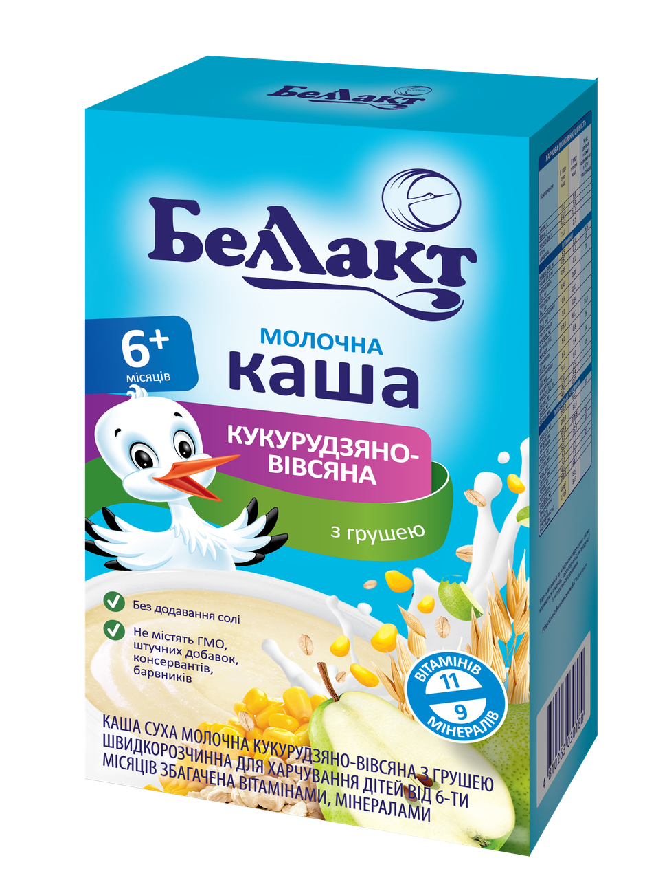

Каша Беллакт сухая молочная кукурузно овсяная с грушей с 6 месяцев 200 гр