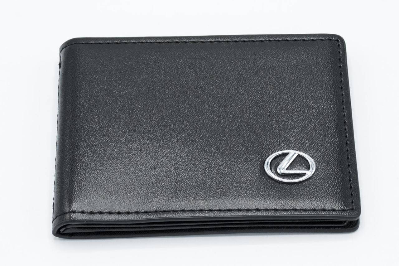 

Кожаная обложка для прав с логотипом LEXUS (кожа черная, гладкая) LEX13-03, Черный