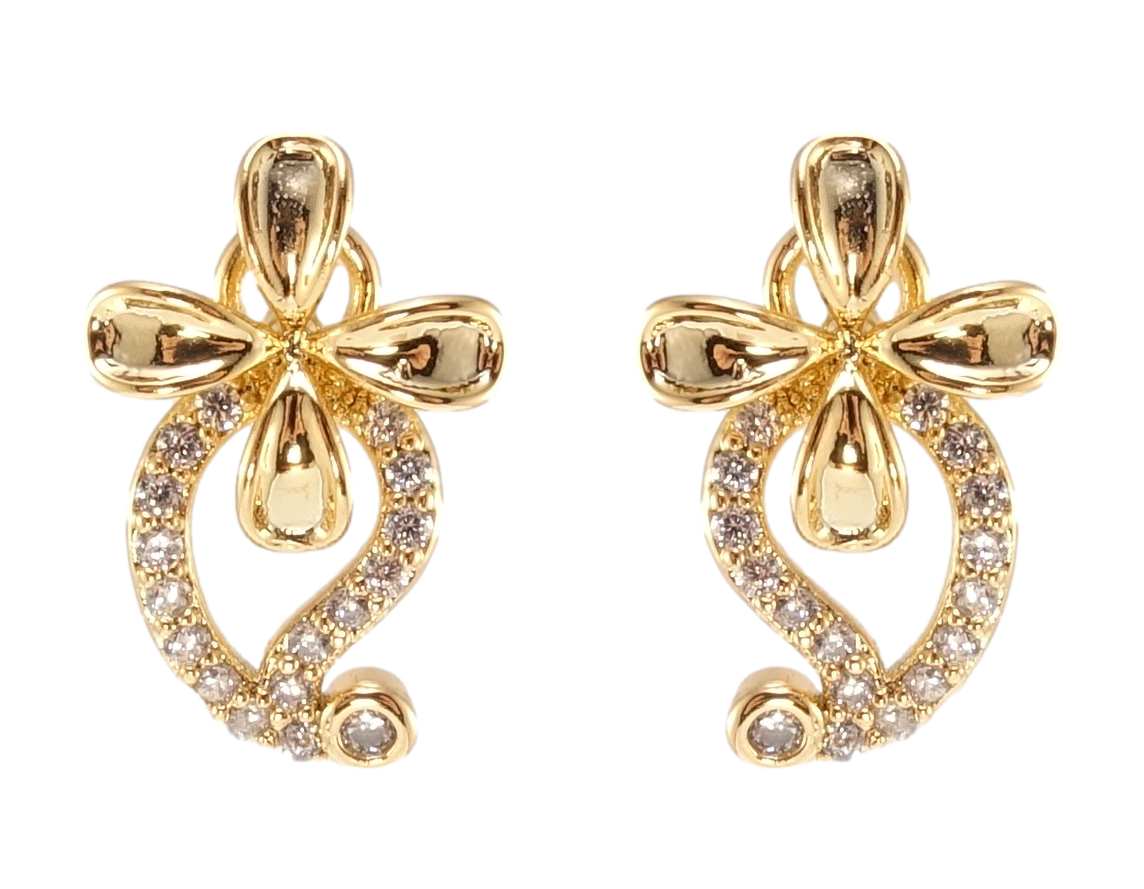

Серьги Xuping Позолота 18K гвоздики (пусеты) "Цветочки с цирконием"