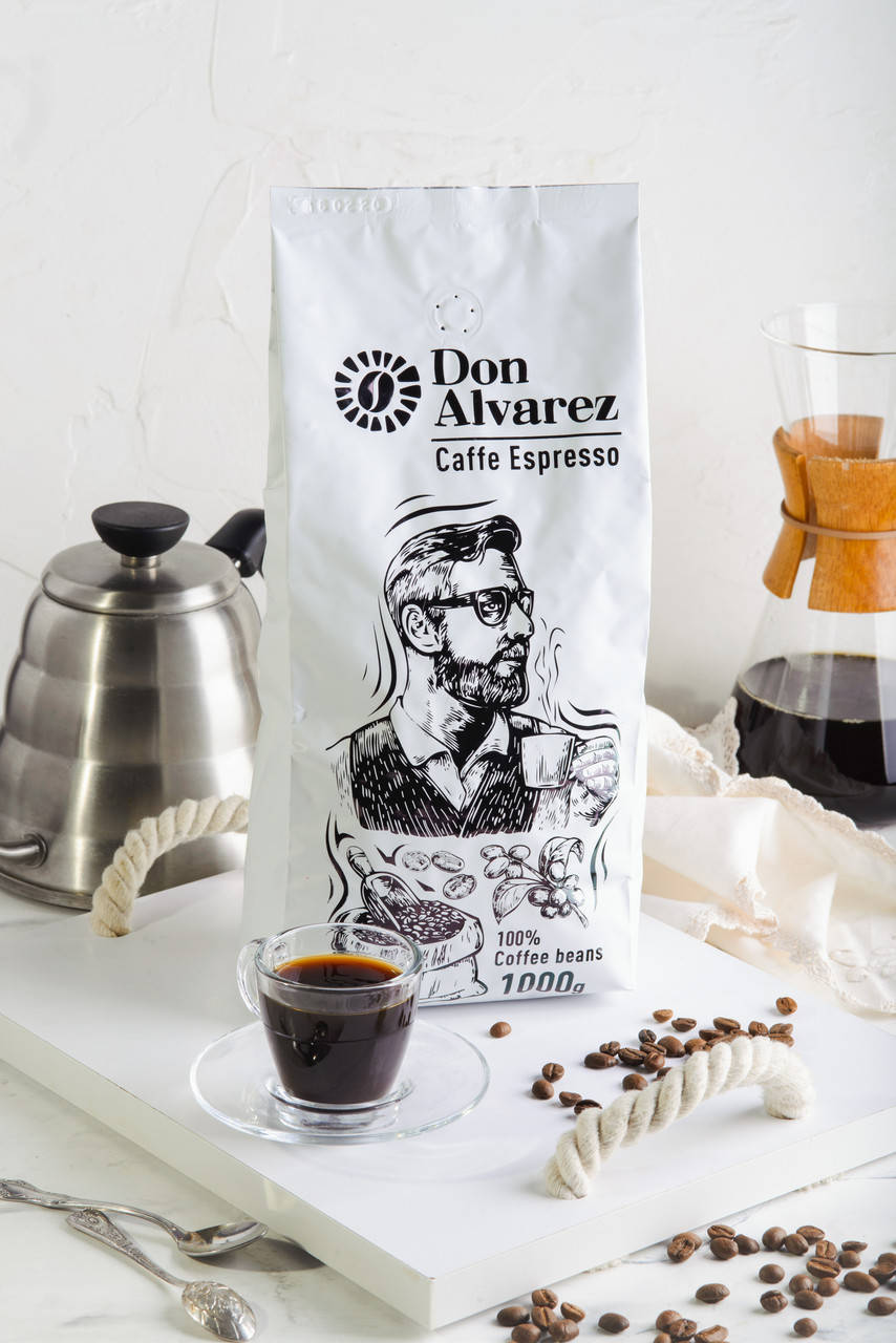 

Don Alvarez Caffe Espresso Зерновой кофе 1кг 100 % Арабика