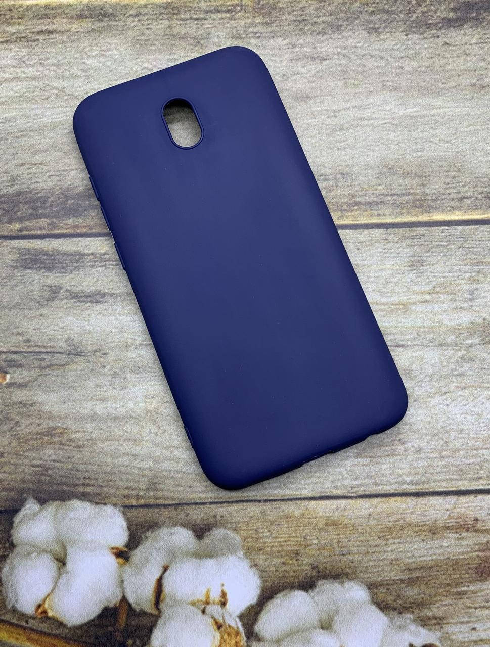 

Чехол силиконовый Xiaomi Redmi 8A матовый синий