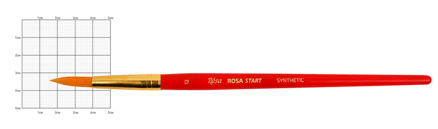

Синтетика круглая, № 12, к.р. кисть ROSA START